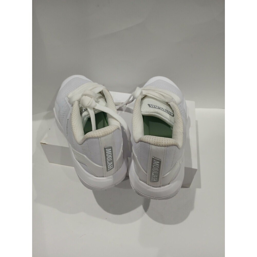 Moolah White Low Top Athletic Sneakers Women’s Size 9.5 Mesh Lace Up Shoes - Picture 4 of 7